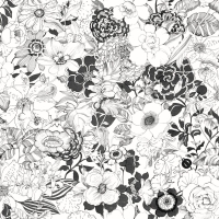 ESTA wallpaper black with flowers