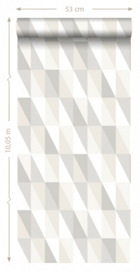 papier peint ESTA art deco triangles gris vert menthe