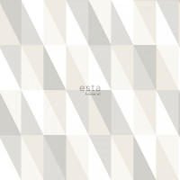 ESTA art deco wallpaper grey and mint green triangles