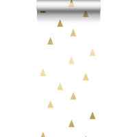ESTA behang wit met gouden driehoeken