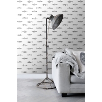 ESTA wallpaper white with black fish