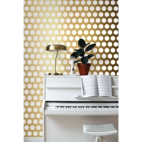 ESTA wallpaper gold with large white dots