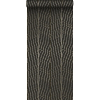 ESTA wallpaper black and gold herringbone