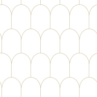 Papier peint arches blanc - or