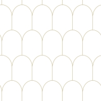 White - gold arches wallpaper