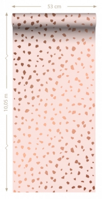 Papier peint terrazzo rose et brun