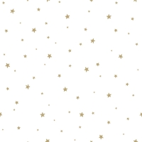 Papier peint blanc avec des étoiles en or