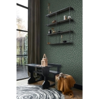 ESTA wallpaper dark green with golden dots