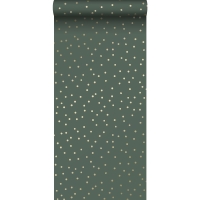 ESTA wallpaper dark green with golden dots