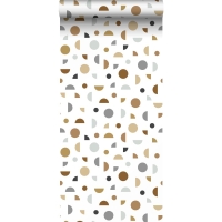 ESTA wallpaper graphic design in beige, grey and white