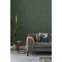 ESTA wallpaper palmleaves dark green