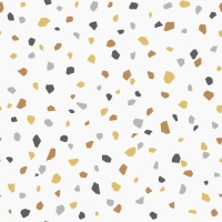 ESTA behang terrazzo okergeel, grijs en wit