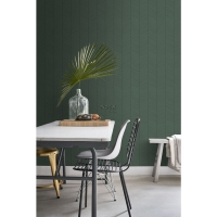 ESTA wallpaper green herringbone