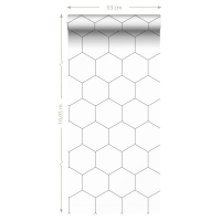 Black and white hexagon wallpaper