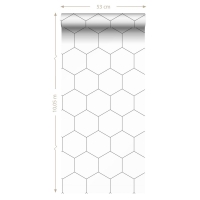 Papier peint hexagone noir et blanc