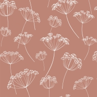 ESTA wallpaper umbellifera terracotta