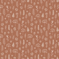 ESTA behang bloemmotief terracotta en wit