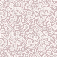 Papier peint motif fleurs rose