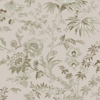 ESTA wallpaper flowers vintage style in old pink and olive green