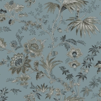 ESTA wallpaper flowers vintage style in blue