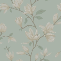 Papier peint à motif de fleurs magnolia