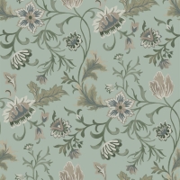 ESTA wallpaper flowers vintage green