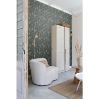 ESTA behang vintage bloemen grijs en groen