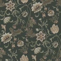 ESTA wallpaper flowers vintage black and green