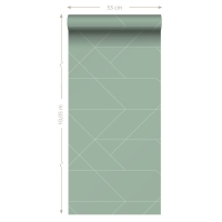 Mint green graphic lines wallpaper
