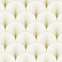 ESTA art deco wallpaper white and gold