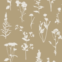 ESTA behang veldbloemen donker beige