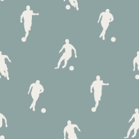 Papier peint garçon football bleu-gris