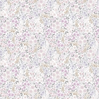 Papier peint avec de petites fleurs en lila