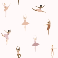 ESTA girls room wallpaper terracotta and lila ballerina