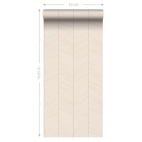 ESTA wallpaper beige herringbone