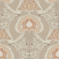 ESTA art nouveau stijl bloemenbehang beige
