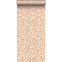 ESTA wallpaper with little flowers in terracotta