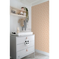 ESTA wallpaper with little flowers in terracotta