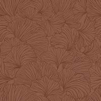 Papier peint avec feuilles de ginkgo en terre cuite
