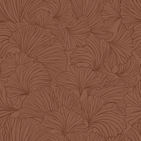 ESTA wallpaper with ginkgo leaves in terracotta