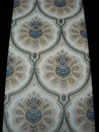 beige brown blue big medallion