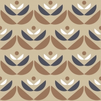 LAVMI behang Cookies bruin grijs beige geometrische bloem
