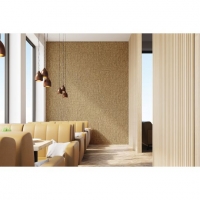 Brown Hessian imitation wallpaper