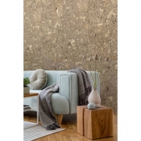 Brown cork squares imitation wallpaper