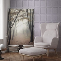 English wood panelling imitation wallpaper Wisteria