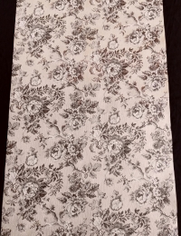 Vintage floral wallpaper with brown and beige flowers