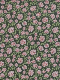 Vintage floral wallpaper with little red flowers