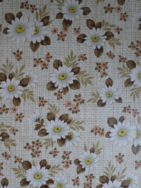 Papier peint vintage marguerite blanc