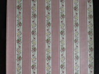Vintage floral wallpaper with yellow and pink flowers