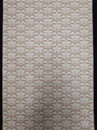 Papier peint vintage fleurs blanc, beige et rose